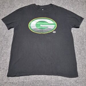 Fanatics Green Bay Packers Shirt Mens Large Black‎ Short Sleeve NFL